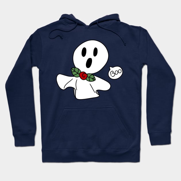 Rose Bow Tie Ghost Hoodie by saradaboru